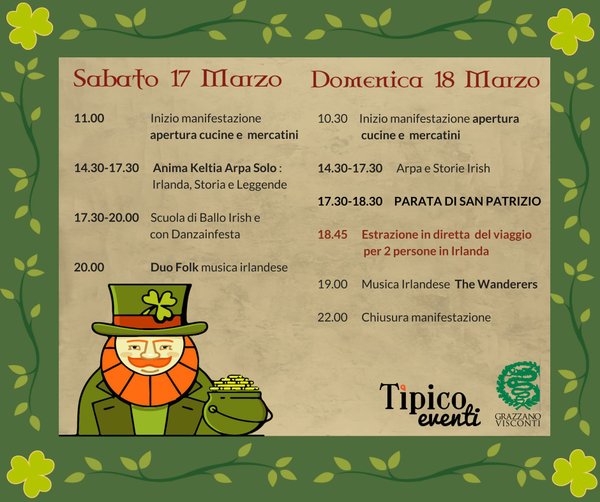 Programma San Patrizio 2018